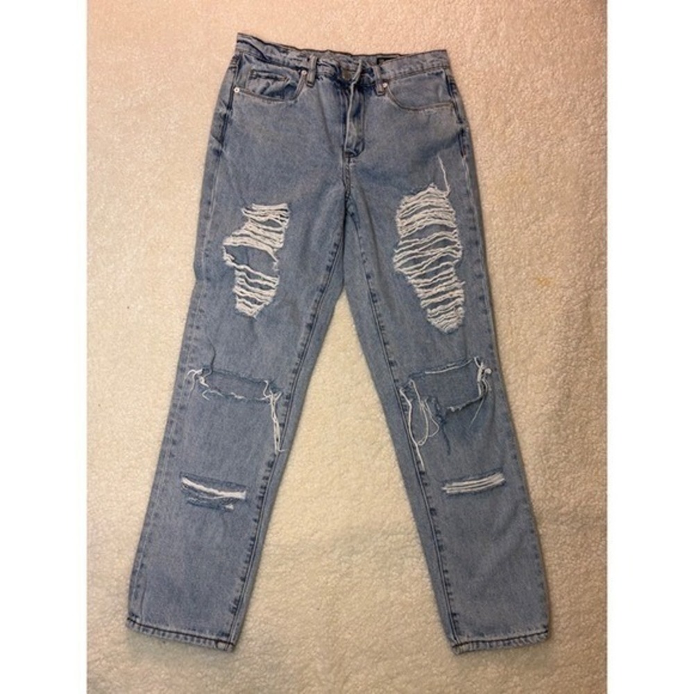 BLANKNYC The Rivington Distressed Light Wash Denim Jeans Size 27